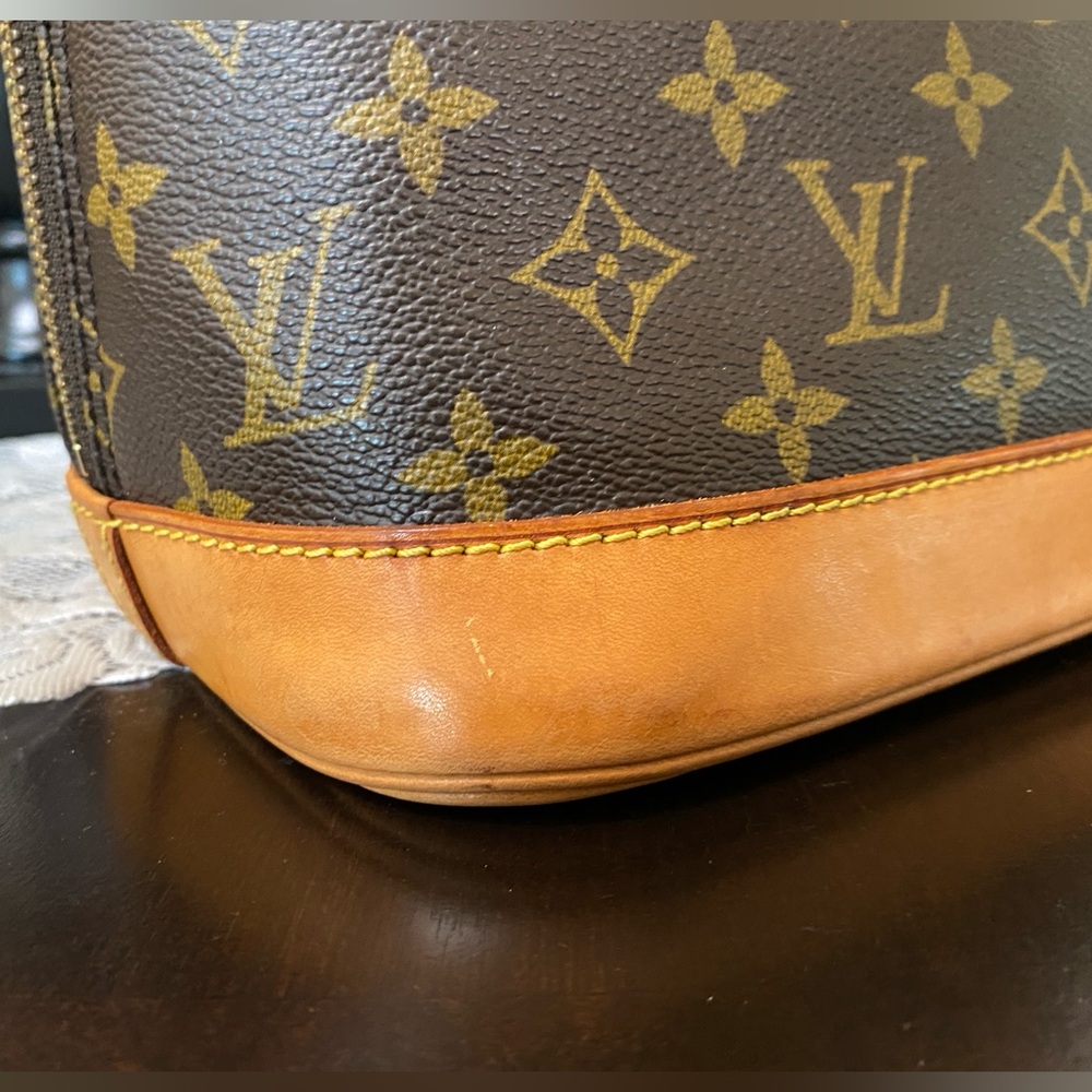 Louis Vuitton Classic Alma Bag, LV Monogram, Canvas Strap, Dust Bag,Authentic - Picture 8 of 16